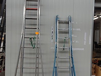 2x tweedelige alu ladder petry - afbeelding 1 van  2