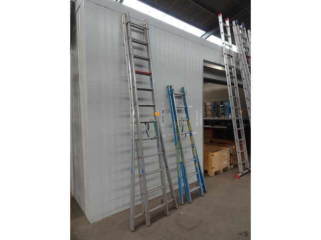 2x tweedelige alu ladder petry - afbeelding 2 van  2