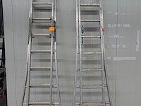 2x tweedelige alu ladder solide - afbeelding 1 van  3