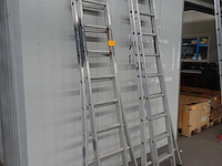 2x tweedelige alu ladder solide - afbeelding 2 van  3