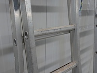 2x tweedelige alu ladder solide - afbeelding 3 van  3