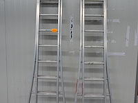2x tweedelige alu ladder solide - afbeelding 1 van  3