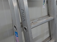 2x tweedelige alu ladder solide - afbeelding 3 van  3