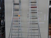 2x tweedelige alu ladder - afbeelding 1 van  2