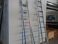 2x tweedelige alu ladder - afbeelding 2 van  2