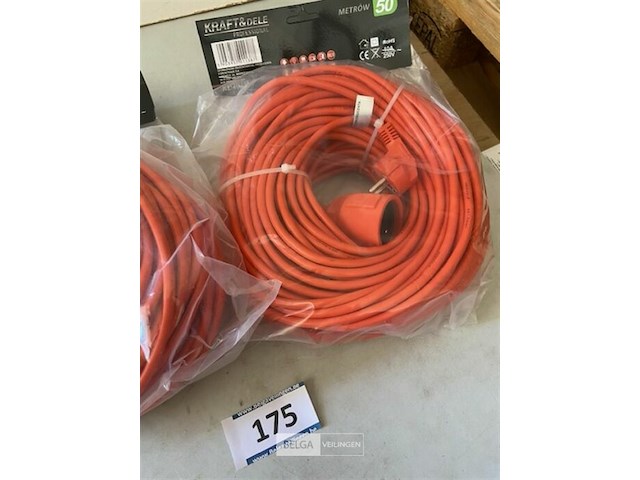 2x verlengkabel 50m 1mm² 10a 250v - afbeelding 3 van  3