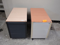 2x verrijdbaar ladeblok +bureau - afbeelding 2 van  4
