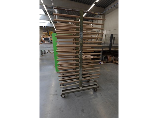 2x verrijdbaar metalen droogrek - afbeelding 2 van  2