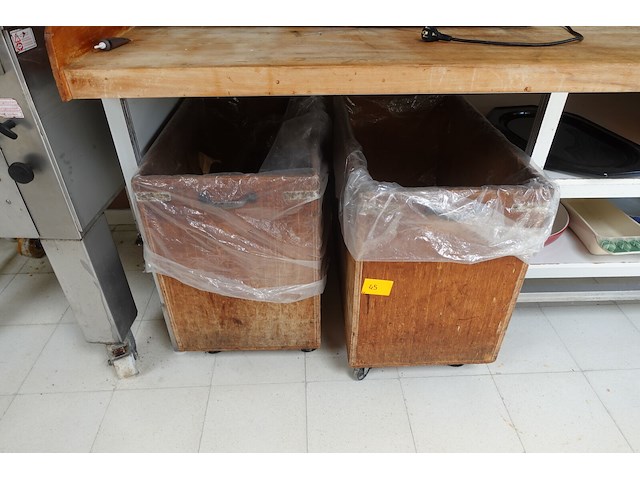2x verrijdbare houten bakken - afbeelding 4 van  4