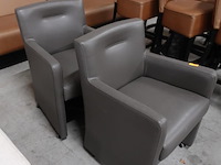 2x verrijdbare lederen stoel - afbeelding 3 van  3