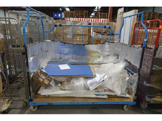 2x verrijdbare metalen transportkar - afbeelding 2 van  2