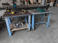 2x verrijdbare metalen werktafel - afbeelding 1 van  3