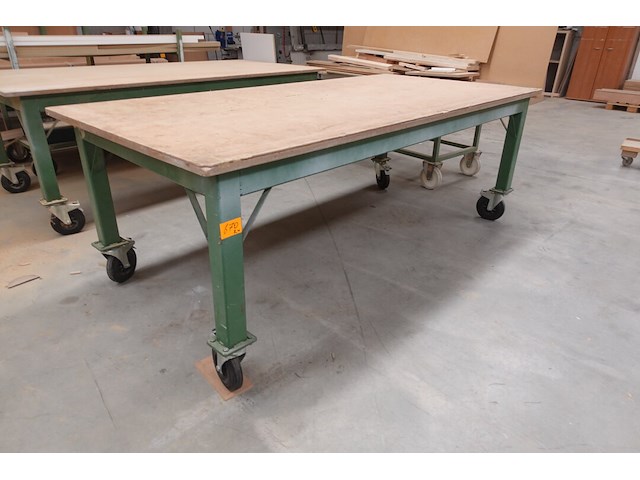 2x verrijdbare metalen werktafel - afbeelding 2 van  5