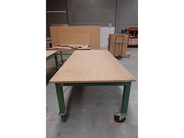 2x verrijdbare metalen werktafel - afbeelding 3 van  5
