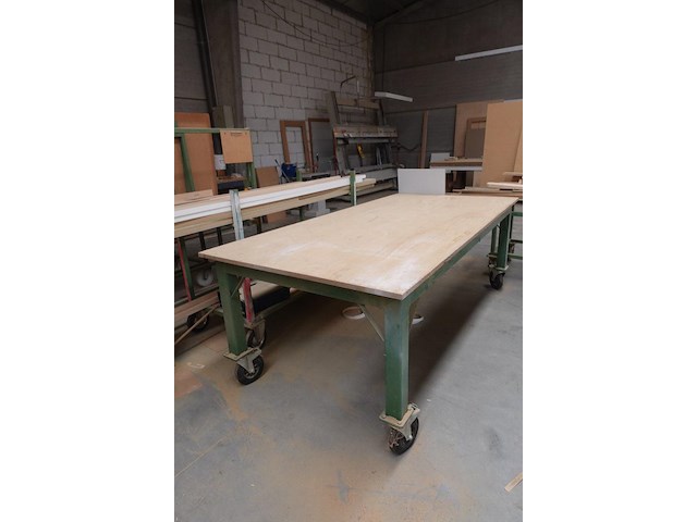 2x verrijdbare metalen werktafel - afbeelding 4 van  5