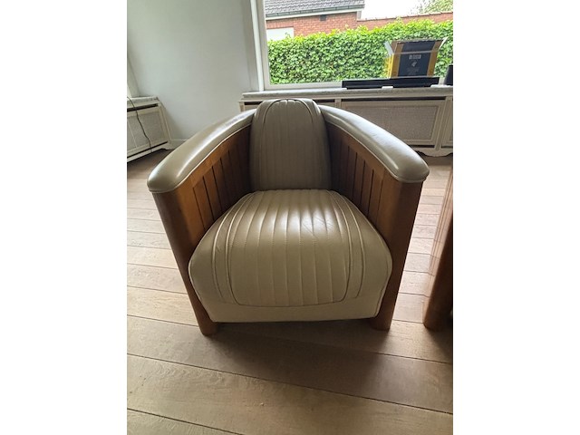 2x vintage lederen club fauteuils - afbeelding 2 van  5