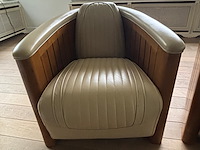 2x vintage lederen club fauteuils - afbeelding 2 van  5