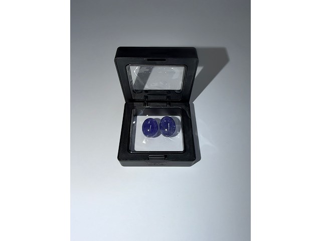 2x violetachtige blauwe tanzaniet - afbeelding 1 van  7