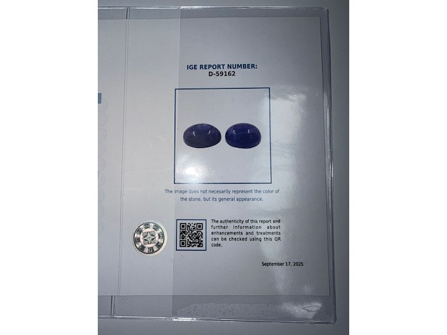 2x violetachtige blauwe tanzaniet - afbeelding 5 van  7