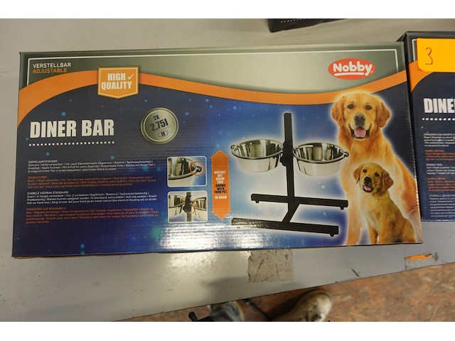 2x voederbakje op voet nobby - afbeelding 1 van  4