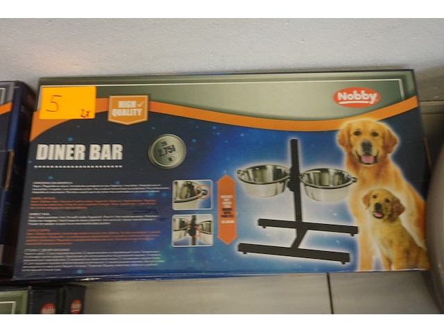 2x voederbakje op voet nobby - afbeelding 1 van  3