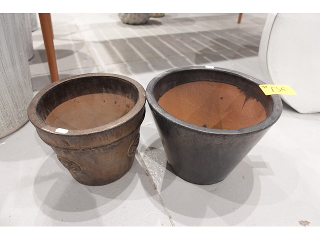2x vorstvrije terracotta bloempot - afbeelding 2 van  5
