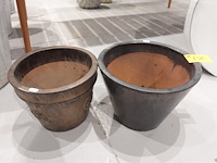 2x vorstvrije terracotta bloempot - afbeelding 2 van  5