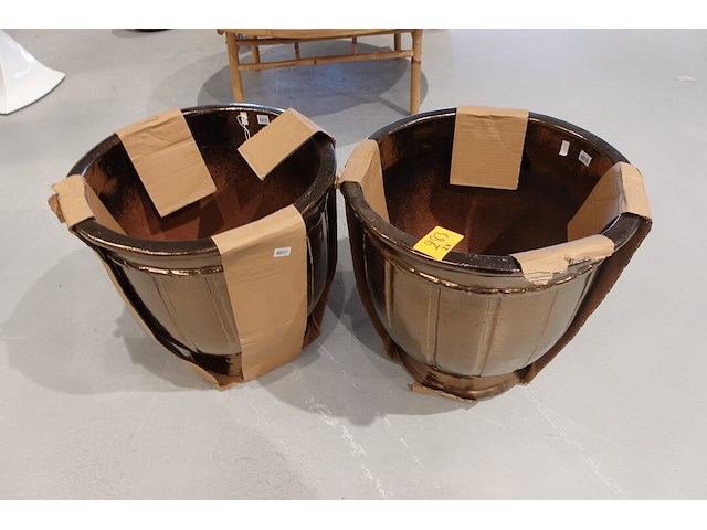 2x vorstvrije terracotta bloempot - afbeelding 3 van  4