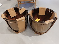 2x vorstvrije terracotta bloempot - afbeelding 3 van  4