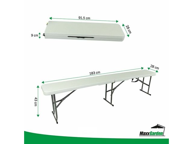 2x vouwbare zitbank - afbeelding 3 van  4