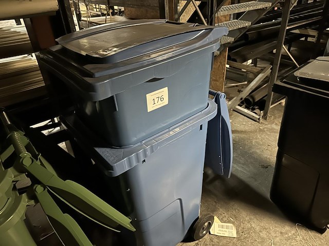 2x vuilcontainer sulo - blauw - 240l - afbeelding 1 van  1