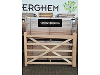 2x weidepoort eik 1m80 - afbeelding 1 van  2
