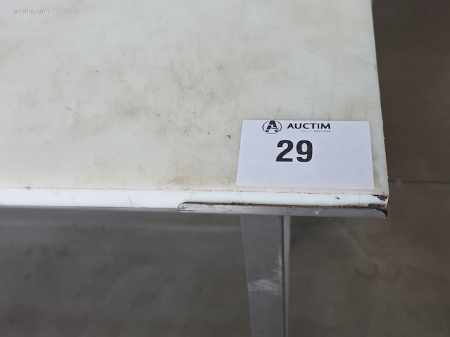 (2x) werktafel - inox onderstel blad in nylon. nn - afbeelding 2 van  7