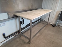 (2x) werktafel - inox onderstel blad in nylon. nn - afbeelding 7 van  7