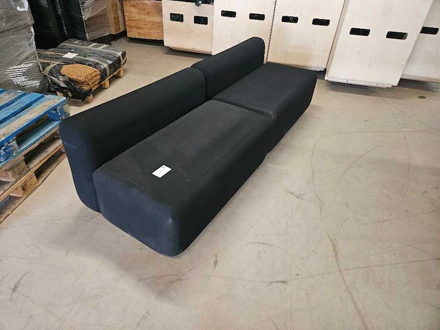 2x zetel zwart 120x75cm - afbeelding 1 van  2