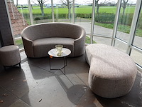 2x zitbank & poef - afbeelding 1 van  6