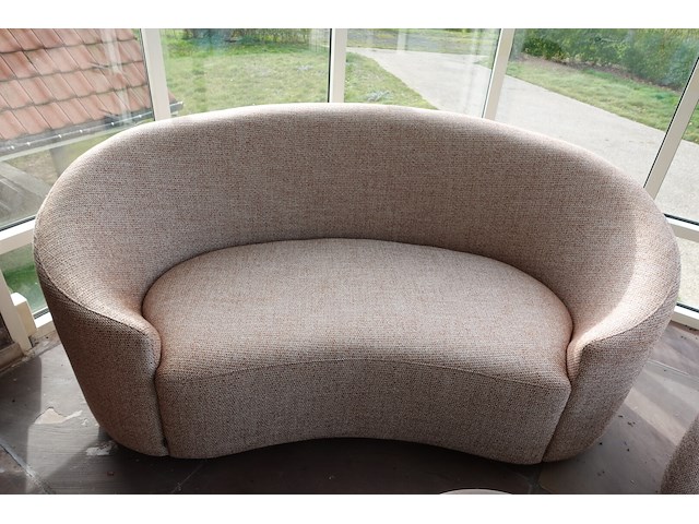 2x zitbank & poef - afbeelding 3 van  6