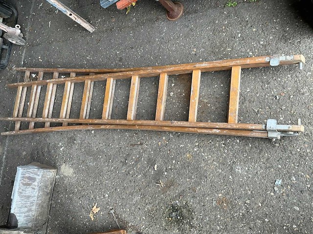 2x10 houten ladder - afbeelding 2 van  2