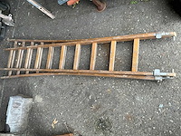 2x10 houten ladder - afbeelding 2 van  2
