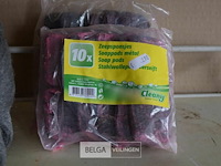 2x10st seepsponsjes, 5 steelwol - afbeelding 2 van  3