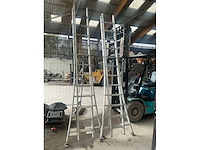 2x12 aluminium schuifladder (2x) - afbeelding 1 van  5