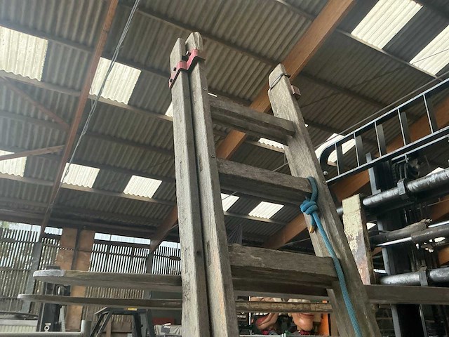 2x12 houten schuifladder - afbeelding 3 van  3