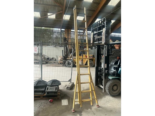 2x12 polyester schuifladder - afbeelding 1 van  3