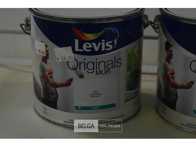 2x2,5l levis muurverf azuurblauw mat 6321 - afbeelding 2 van  3