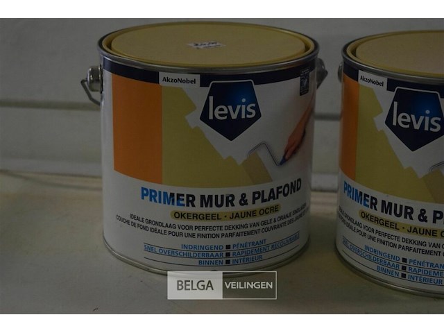 2x2,5l levis muurverf primer en plafonverf okergell - afbeelding 2 van  3