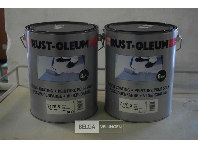 2x2,5l rust-oleum vloercoating zwart - afbeelding 1 van  3
