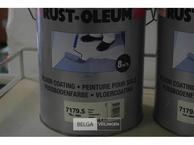 2x2,5l rust-oleum vloercoating zwart - afbeelding 2 van  3