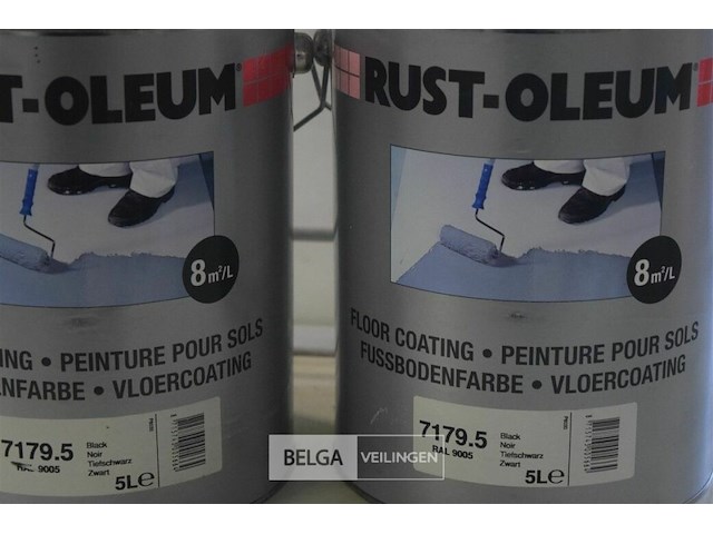 2x2,5l rust-oleum vloercoating zwart - afbeelding 3 van  3