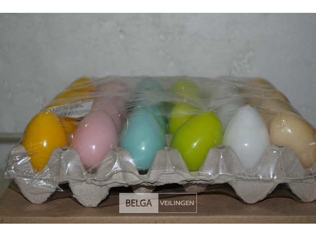 2x30st eivormige paaskaarsen - afbeelding 2 van  3