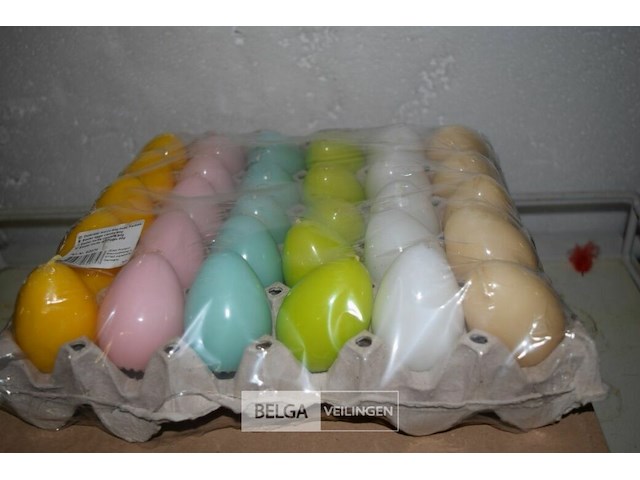 2x30st eivormige paaskaarsen - afbeelding 3 van  3